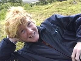 Llewellyn Holmes at our lunch spot at Ynys